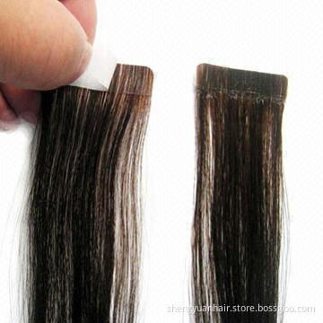 2013 best quality grade AAAA human Remy tape hair extension with super strong blue tapes